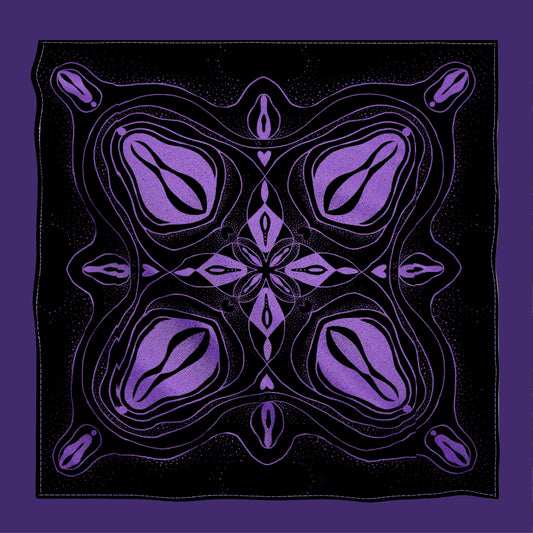 Bandana Baumwolle schwarz lila