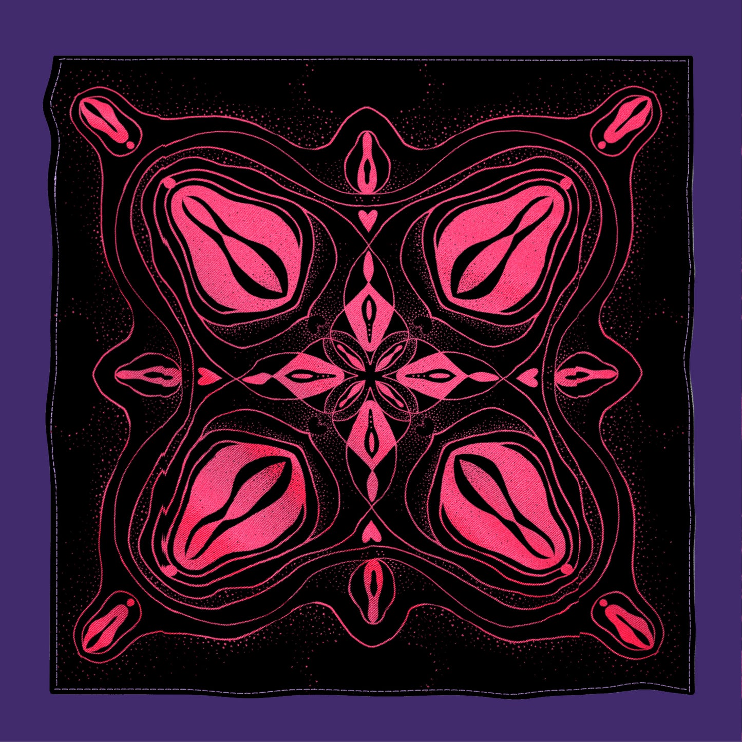 Bandana Baumwolle schwarz pink
