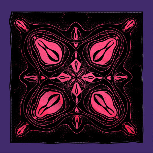 Bandana Baumwolle schwarz pink