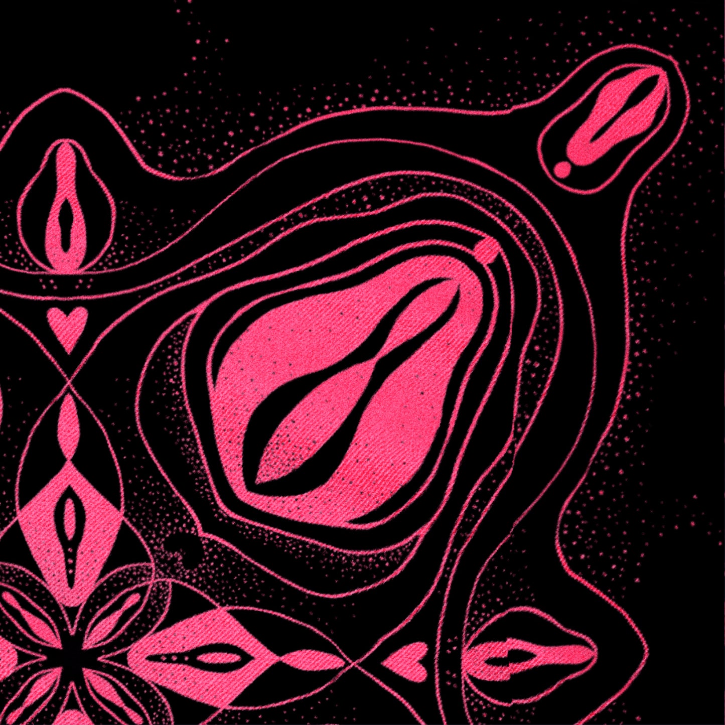 Bandana Baumwolle schwarz pink