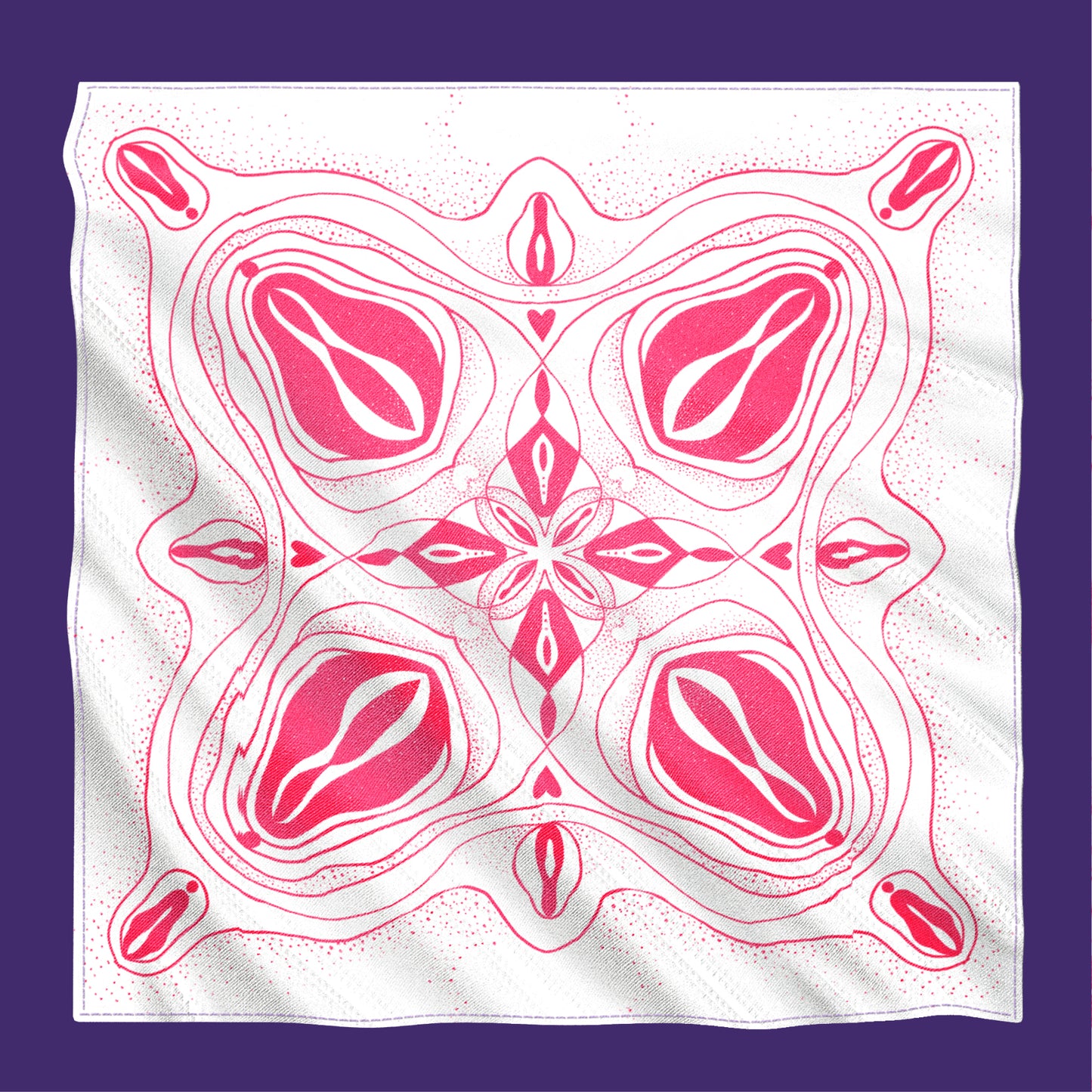 Bandana Baumwolle weiss pink