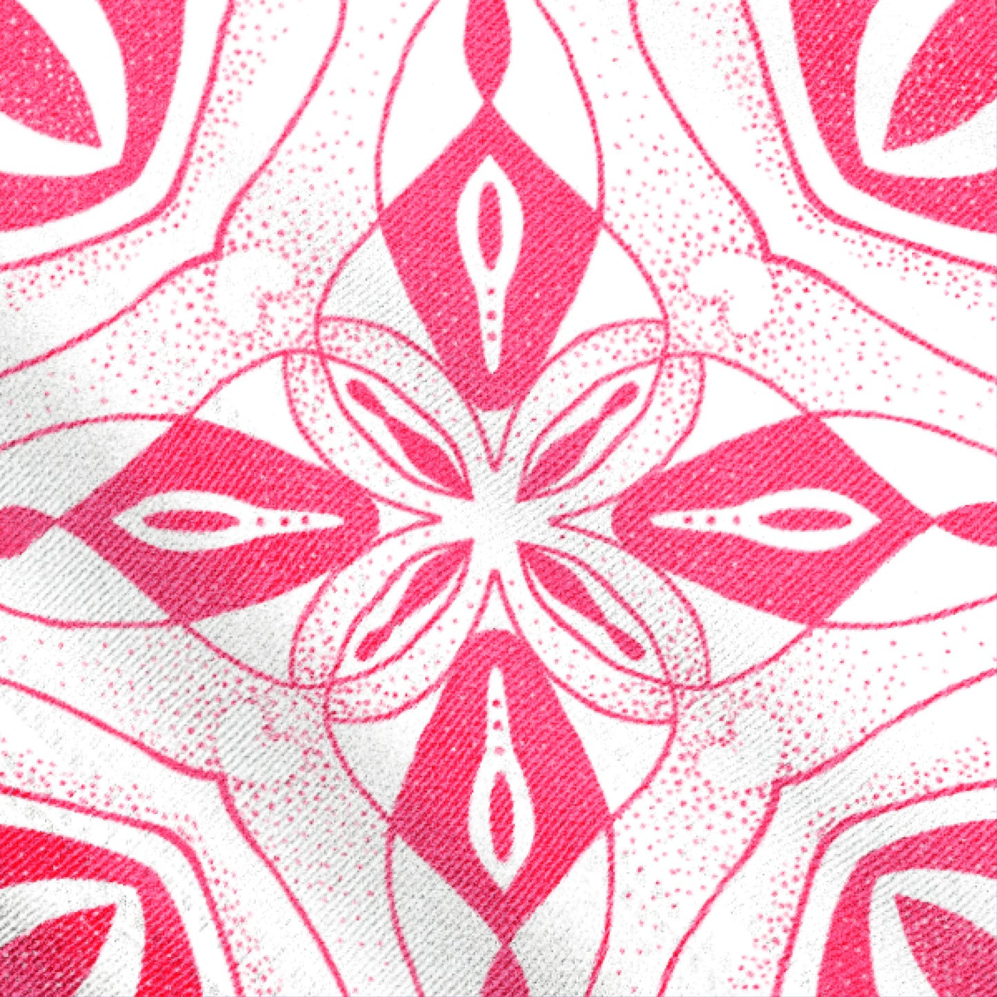 Bandana Baumwolle weiss pink